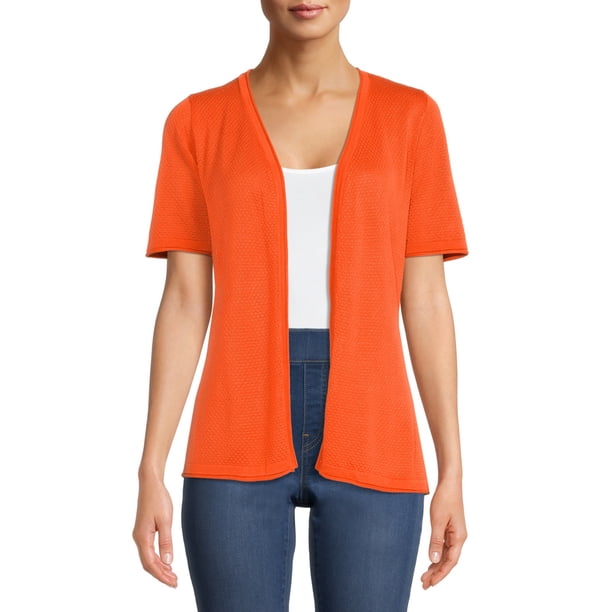 women's short sleeve cardigan sweaters