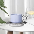 thumbnail image 6 of Ceramic Coffee Mug with Saucer Set, Latte Cup Drinkware, 250 ml Novelty Juice Mug Tea Cup for Office, Home Violets, 6 of 8