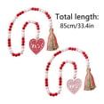 thumbnail image 2 of Wood Bead Garland With Tassel, Rustic Love Sign Garland, Valentine's Day Wall Decor, Natural Wood Bead Garland, Home Mantel Decoration, Window Decor Garland, Tassel Pendant Garland, 2 of 6