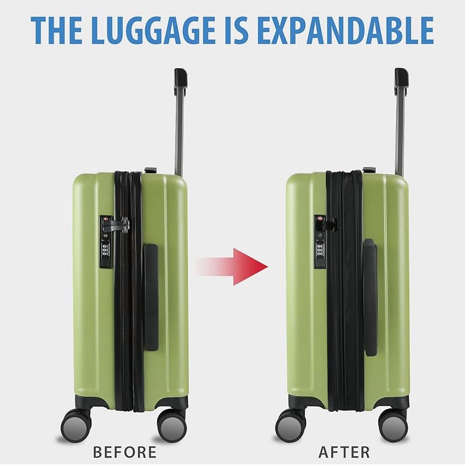 Hardside Expandable Carry On Luggage with Spinner Wheels & Built-in TSA Lock, Durable Suitcase Rolling Luggage with USB Port, Carry-On 20-Inch