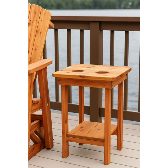 American Furniture Classics Cedar Outdoor Balcony Height Side Table