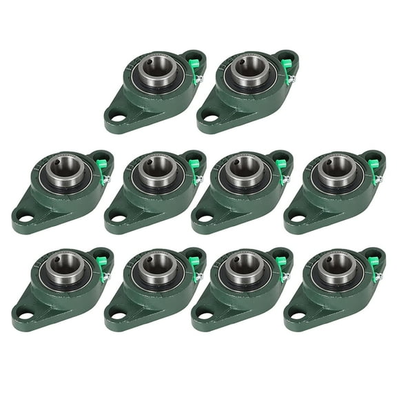 10Pcs UCFL205-16 Pillow Block Bearing 1 Inch Bore Pillow Block Bearings Bearing Steel 2 Bolt Pillow Block Flange Bearing Self Alignment