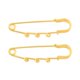 thumbnail image 1 of Stainless Steel Safety Pins with 3 Loop Golden 64x14.6x1.5mm, 1 of 3