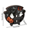 thumbnail image 2 of Halloween Wooden Pumpkin Desktop Ornament – Festive Decor for Home, Party & Holiday Rooms, 2 of 5