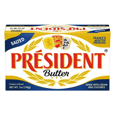 President Imported Salted Butter Bar, 7 oz, 1 Count (Refrigerated) (Full)