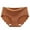 Brown, variant on frariair Seamless Underwear for Women Solid Color Cotton Crotch Breathable Ice Silk Thin Mid Waist Shapewear for Women