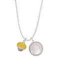 thumbnail image 1 of Delight Jewelry Yellow Faceted Glass Spinner To the World You are a Mother Locket Necklace, 1 of 4