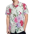thumbnail image 4 of High Quality Hawaiian Shirts for Men Short Sleeve Aloha Beach Shirt Floral Summer Casual Button Down Shirts Blouses Z5ZU22, 4 of 7