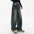 thumbnail image 3 of Baggy Jeans for Women Casual Wide Leg Pants Y2K High Street Low Rise Jeans Vintage Distressed Denim Pants Streetwear Hiphop, 3 of 6