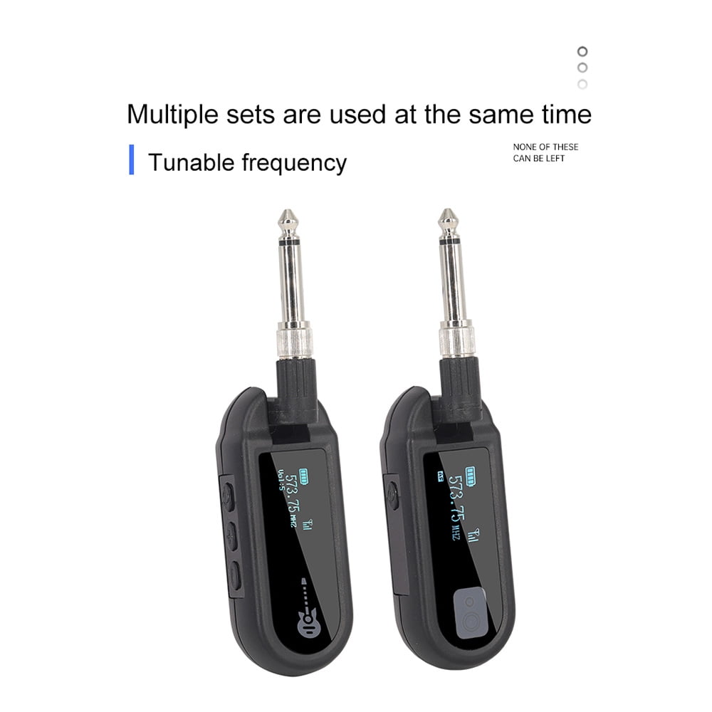 Wireless audio transceiver, 6.35mm And Set Uhf Adjustable And Play Real-time 6.35mm And 3.5mm Receiver Set Adjustable 6.35mm 3.5mm And Play 20hz-20khz And 3.5mm And Mewmewcat