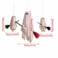 thumbnail image 2 of Set of 3 Hanging Ghosts on Brooms with Remote Control Warm Lights, Halloween Decorations Outdoor, Flying Ghost Family Decor, Floating Gauze Ghost for Tree Porch Yard Patio, 2 of 6