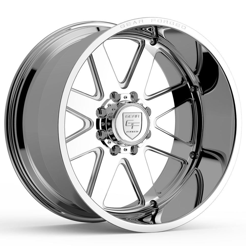 22" Inch Gear Alloy F70P1 22x14 5x127(5x5") 76mm Polished Wheel