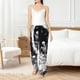 thumbnail image 4 of Fotbe Skeleton Wave Artwork Pantalones de Pijama para Mujer, Pantalones de Dormir, Pantalones Pj con Cordón y Bolsillos-Large, 4 of 6