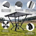 thumbnail image 4 of MTRVR Folding Camping Table, Sturdy Aluminum Foldable Camping Table, Load Capacity 110 lbs Outdoor Side Table, Small Portable Table with Carry Bag for BBQ, Picnic, Patio, Beach, Festival (23"x22.4"), 4 of 9