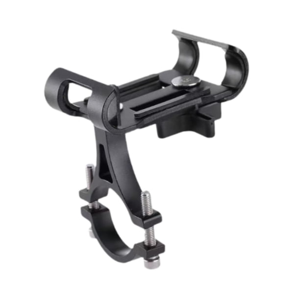Soporte para teléfono de bicicleta, resistente y ajustable, con abrazadera de aleación de aluminio. Negro