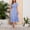 Blue, variant on Zpanxa Summer Dresses for Women Fashion Summer Casual V-Neck Froral Print Short Sleeve Loose Dress Pink S