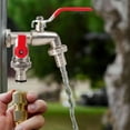thumbnail image 5 of Outdoor Brass Garden Faucet with 1 Inlet 2 Outlets, Dual Hose Bib Spigot for Yard, Patio, Balcony, Frost Proof Leak Resistant, 5 of 6