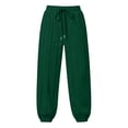 thumbnail image 5 of Karymi Workout Shorts Women Vertical Seam Jogger Sweatpants, Adjustable Drawstring Elastic Waist, Side Pockets, Elastic Ankle Cuffs Loose Fit Solid Trousers, 5 of 6