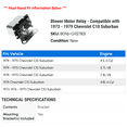 thumbnail image 2 of Blower Motor Relay - Compatible with 1973 - 1979 Chevy C10 Suburban 1974 1975 1976 1977 1978, 2 of 2