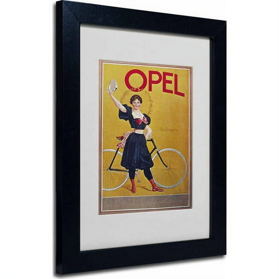 Trademark Fine Art "Bike 61" Matted Framed Art by Vintage Apple Collection, Black Frame