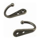 thumbnail image 3 of 10 ganchos individuales de bronce para pared, perchero, tono bronce, con tornillos de montaje., 3 of 5