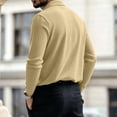 thumbnail image 3 of Havenx Men's Polo Shirts Long Sleeve Button Collared Polo Mesh Ice Silk Textured Quick Dry Shirts Breathable Casual Soft Lightweight Fall Winter Clothes,Beige 7XL, 3 of 6
