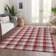 thumbnail image 6 of Addison Rugs Mayfield Premium Machine Washable Transitional Plaid Red Rectangle Rug, 5' x 7'6", 6 of 6