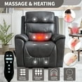thumbnail image 2 of Sesslife Power Lift Recliner Chair, Electric Recliner Chair with Heat and Massage for Elderly, Single Sofa Recliner with Cup Holders and Side Pockets, Ergonomic Lounge Recliner Chair, Dark Gray, 2 of 7