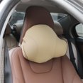 thumbnail image 2 of Coche Asiento Cuello Cabeza Descanso Almohada Memoria Espuma con Elástica Correa Beige Unique Bargains cojines de asiento automotriz, 2 of 6