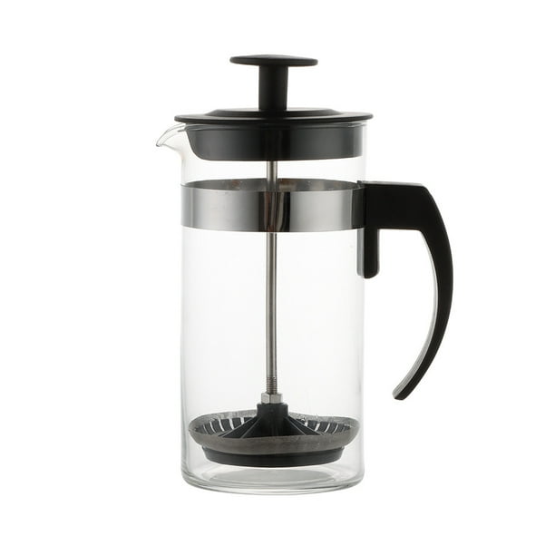 Cafetera francesa, 800 ml Brasil Cafetera de prensa francesa tipo émbolo de vidrio prensa francesa para compartir un café gourmet (800ML)