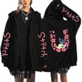 thumbnail image 1 of Sudaderas de los 90 Sudaderas con capucha con cremallera para mujer Sudadera con capucha con letras lindas de Disney Lilo & Stitch Chaquetas con cremallera Ropa de calle para, 1 of 1