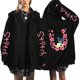 thumbnail image 1 of Sudaderas de los 90 Sudaderas con capucha con cremallera para mujer Sudadera con capucha con letras lindas de Disney Lilo & Stitch Chaquetas con cremallera Ropa de calle para, 1 of 1