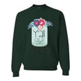 thumbnail image 1 of Y'all Is Not Word It's A Word Southern Artsy Jar with Flowers Pop Culture Unisex Crewneck Graphic Sweatshirt, Forest Green, 4XL, 1 of 3