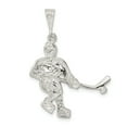 thumbnail image 4 of 925 Sterling Silver Hockey Goalie Stick Puck Glove Player Necklace Charm Pendant Sport, 4 of 9