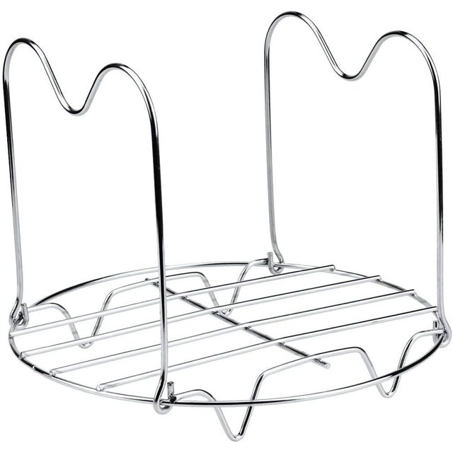 Dreampark Steamer Rack Trivet with Handles Compatible with Instant Pot Accessories 6 or 8 Qt Pressure Cooker, Stainless Steel Steamer Rack Stand Metal Trivet, Long Handle for Easy Pot Removal