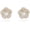 Gold White Flower-A1, variant on Fashion Faux Pearl Enamel Flower Shape Clip on Earrings Women's Party Wedding Hypoallergenic Cuff Non Pierced Earrings Ear Clip