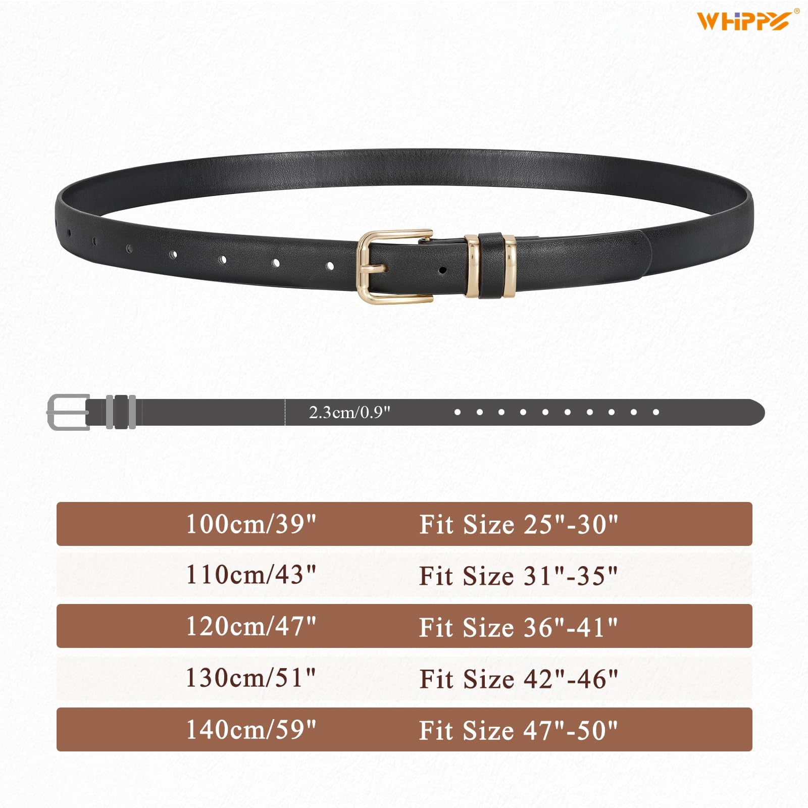 LUPPI WOMEN’S LEATHER BELT SZ: 32 WHIPPY Fashion Women main image 3
