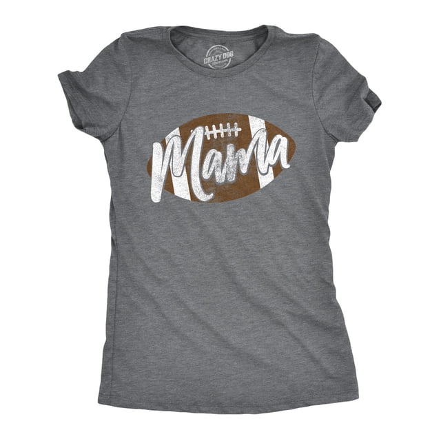T-shirt Maman de Football pour Femmes Mignon Pipi Wee Ligue Maman Tee (Gris Chiné Foncé) - m