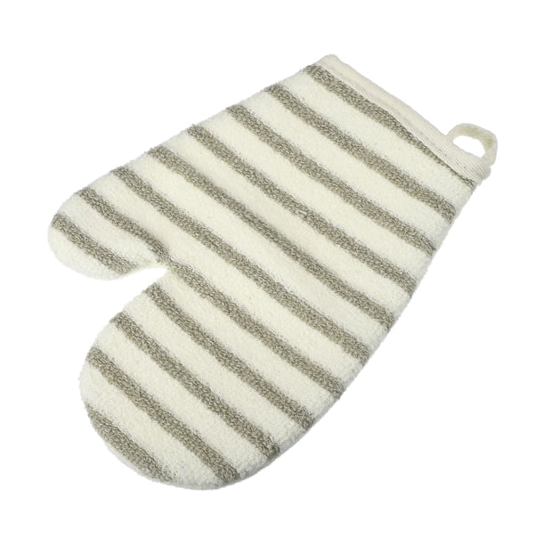Unique Bargains 1 Pc Guantes de Ducha Guantes Exfoliantes para Baño 8.66"x6.50" Beige