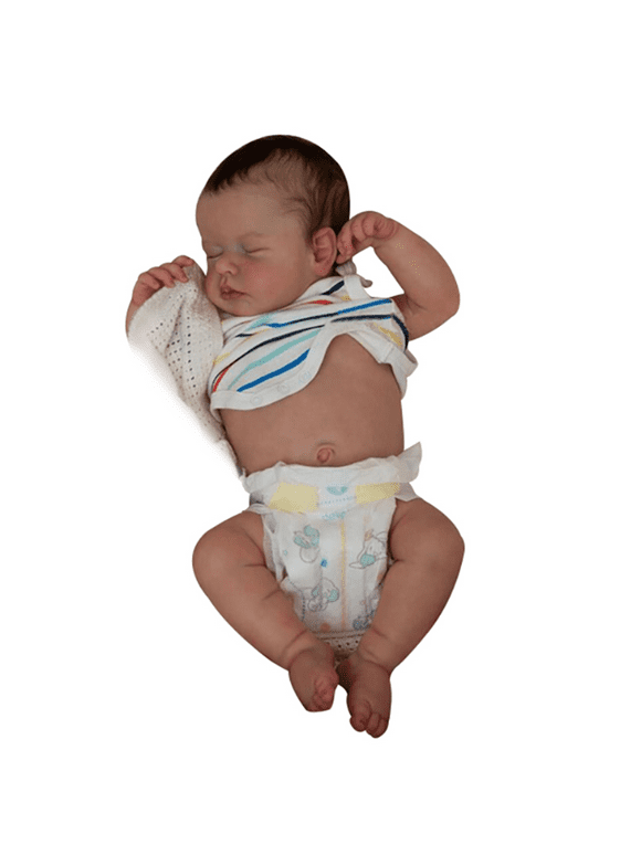 Sleeping Reborn Baby Dolls Girls 20 Inch Preemie Silicone Vinyl Full Body Reborn Babies with Veins Anatomically Correct Dolls Xmas Birthday Gift for Kids Age 3+