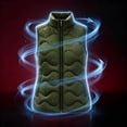 thumbnail image 4 of Vest for Women High Collar Padded Warm Lightweight Outerwear with Storage Bag Vest, 4 of 8