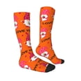thumbnail image 3 of Picia Women Crew Soft Moisture-wicking Socks Love You Mom Pattern Design Cotton Socks, One Size fit All, 3 of 9