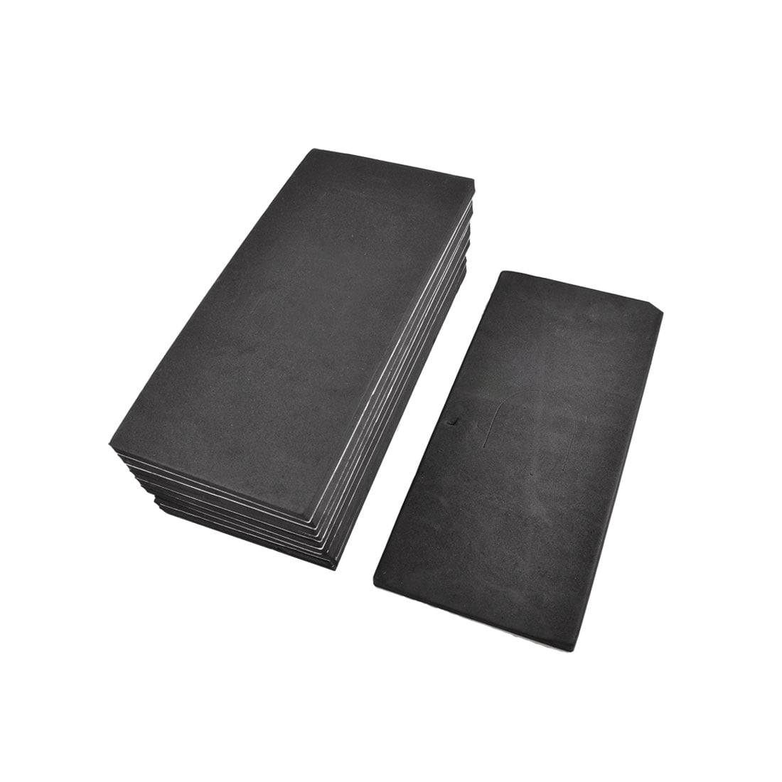 10 Pcs Rectangle Adhesive Foam Replacement Sander Back Pad Mat Black