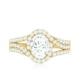 thumbnail image 4 of Rosec Jewels Lab Grown Diamond Engagement Ring Oval - Classic Halo Ring - EF-VS Quality, 14K Yellow Gold, US 7.00, 4 of 8