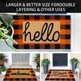thumbnail image 3 of KOZYFLY Buffalo Plaid Rug 27.5x43 Inches Orange and Black Checke Rug Halloween Fall Door Mat Cotton Washable Area Rugs Door Mat Outdoor Entrance for Front Porch Entryway Fall Farmhouse, 3 of 8