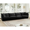 thumbnail image 3 of Newest Slipcovered Long Sofa, 4 Seater Sofa,Removable Cover, Extra Deep Couch for Living Room, ,Chenille Fabric Cloud Like Comfy Sofa Couch, Black Chenille Fabric, 3 of 20