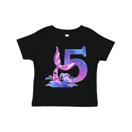 

Inktastic 5th Birthday Mermaid Tail Gift Toddler Boy or Toddler Girl T-Shirt