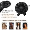 thumbnail image 3 of Satin Bonnet Silkes Bonnet För Sömn Dubbelskiktad Satin Fodrad Hår Bonnet Med Slips Bonnets För Kvinnor Naturligt Lockigt Hår, 3 of 4