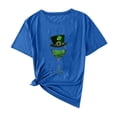 thumbnail image 3 of Uootdi T Shirts for Women Short Sleeve Crewneck Green Glitter Print St. Patrick's Day Casual Daily Soft Comfy Tees Gift, 3 of 5