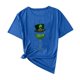thumbnail image 2 of Camisas de Manga Corta para Mujeres Moda Casual Mujeres Camisa de Impresión Casual Cuello Redondo Pullover Tee Blusas de Manga Corta Casuales para Mujeres, 2 of 5
